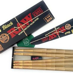 Raw black cones pre rolled 1 1 4 size 6 cones at Best Smokes Online