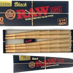 Raw black cones pre rolled 1 1 4 size 6 cones at Best Smokes Online