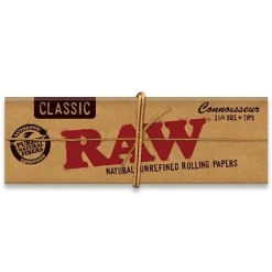 Raw classic connoisseur 1 1 4 size with tips at Best Smokes Online